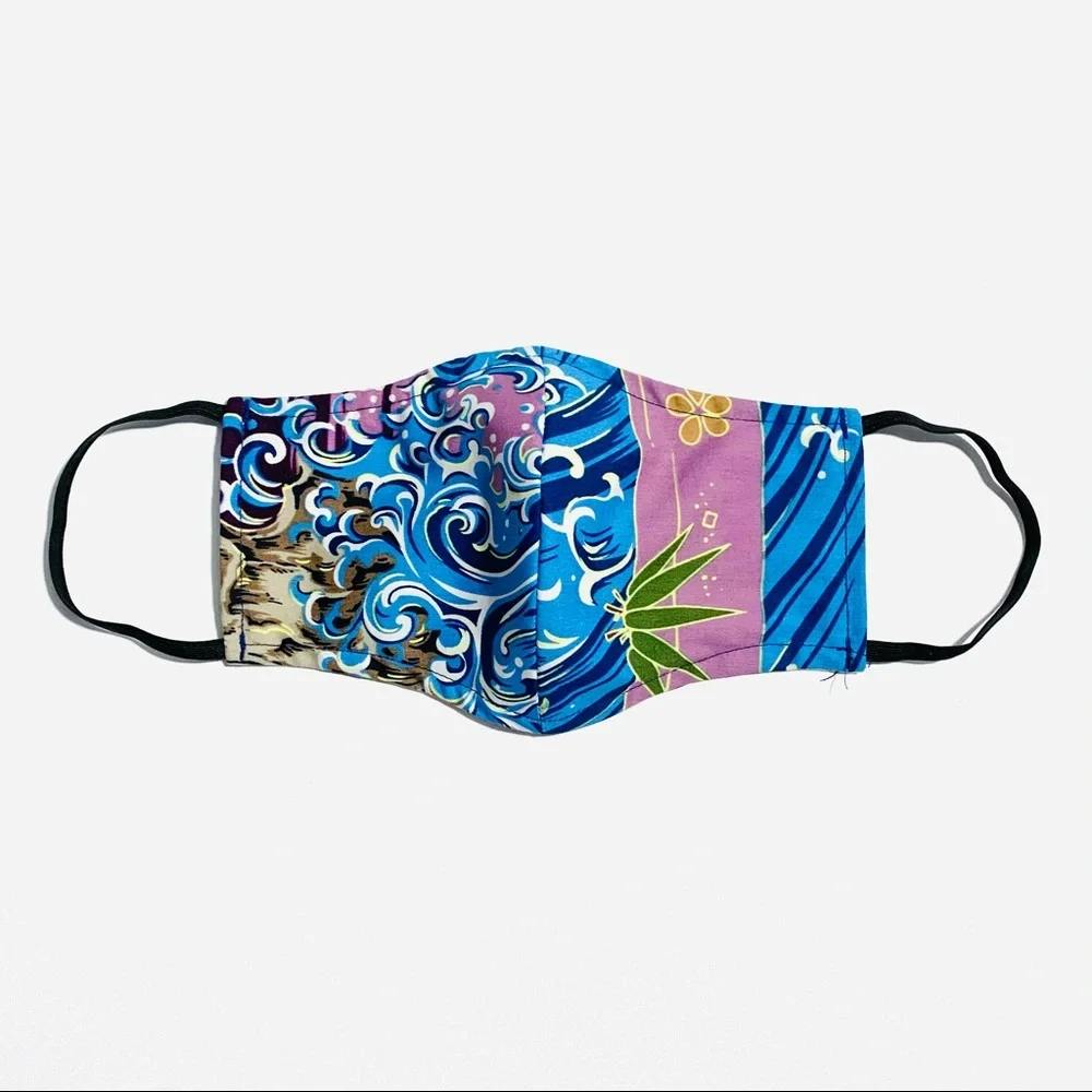 NEW Handmade Purple Swan Print Face Mask